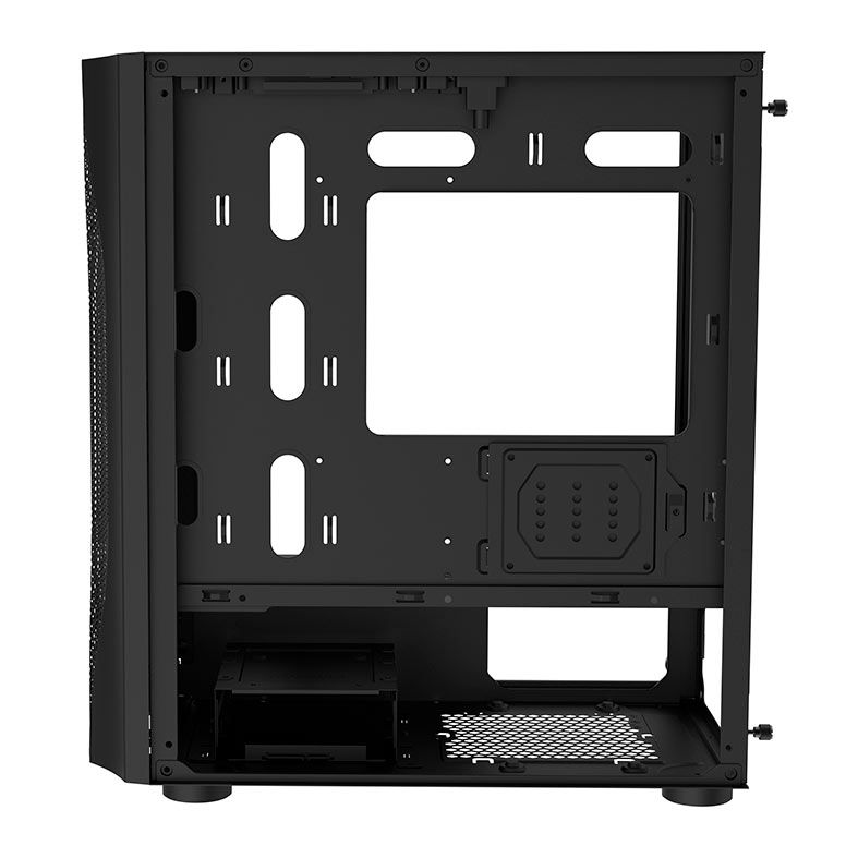 Gabinete Gamer Alseye Stone, Mid-Tower, Lateral de Vidro, Preto, STONE-BK
