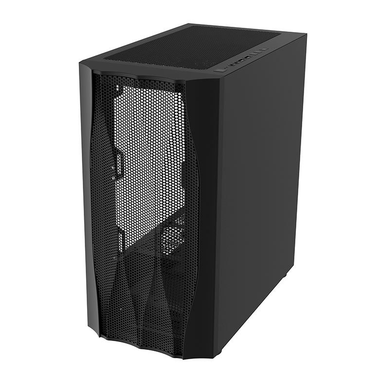 Gabinete Gamer Alseye Stone, Mid-Tower, Lateral de Vidro, Preto, STONE-BK