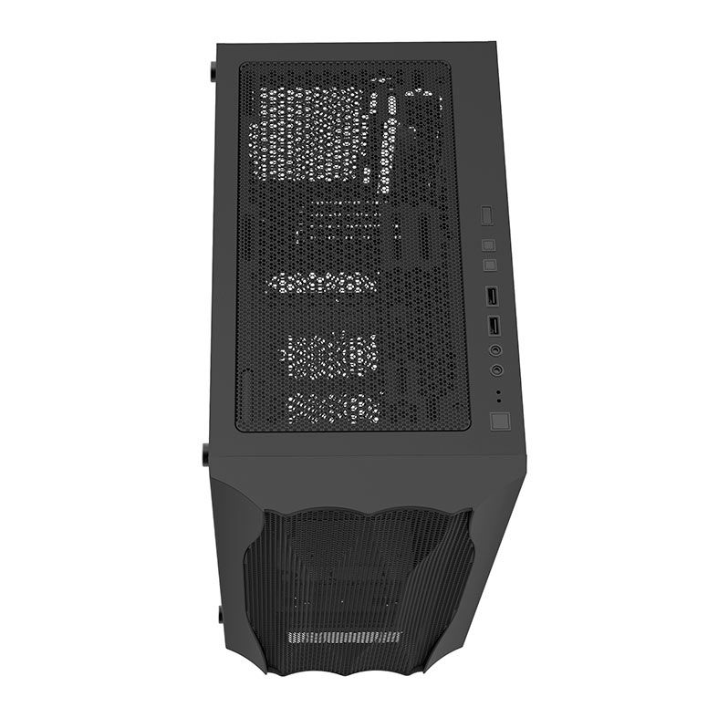 Gabinete Gamer Alseye Stone, Mid-Tower, Lateral de Vidro, Preto, STONE-BK