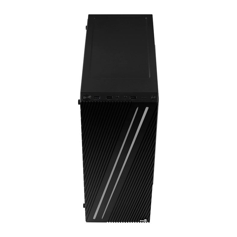 Gabinete Gamer Aerocool Streak V1, RGB, Mid-Tower, Lateral de Acrilico, Com 1 Fan, Preto, STREAK-V1-PT