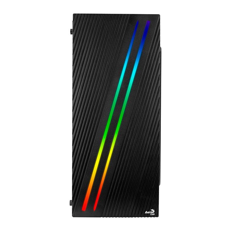 Gabinete Gamer Aerocool Streak V1, RGB, Mid-Tower, Lateral de Acrilico, Com 1 Fan, Preto, STREAK-V1-PT