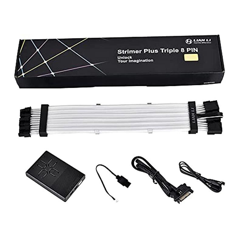 Cabo Sleeved Lian Li Strimer Plus Triple 8 Pin, ARGB, 300mm, STRIMERTRIPLE8PINPLUS