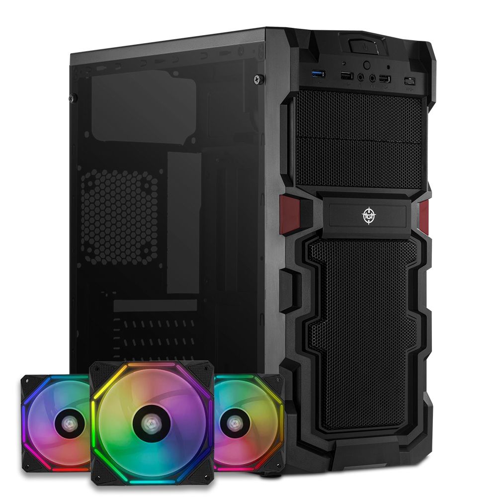 Pichau Kit Upgrade, Gabinete TGT Stryker, Kit Ventoinhas Wave RGB 3x + Controladora