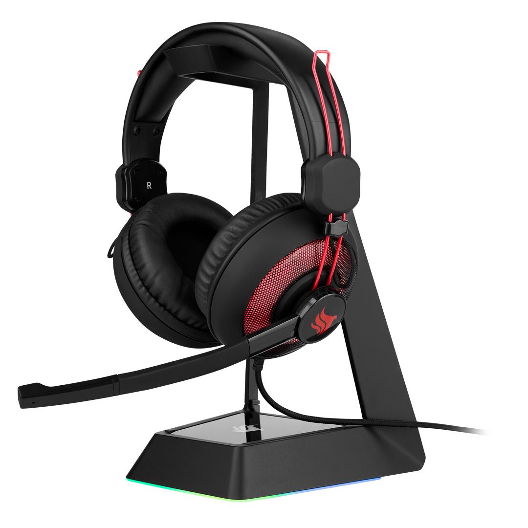 Pichau Kit Headset e suporte, Headset Pichau P451 7.1 + Suporte para Headset PGS 100 RGB