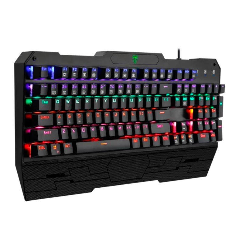 Teclado Mecanico T-Dagger Battleship Rainbow, Switch Azul, T-TGK301-BL