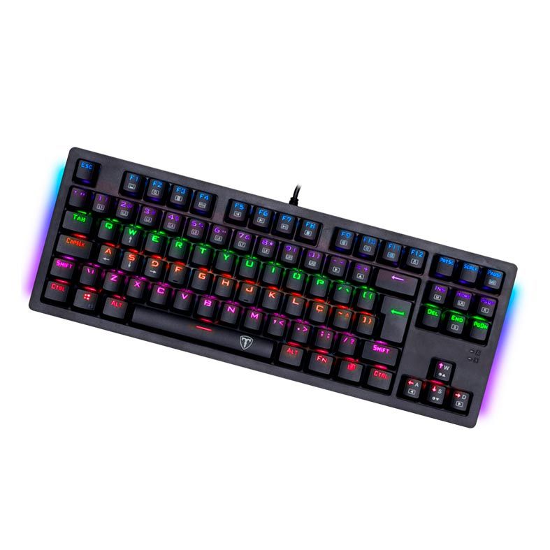 Teclado Mecanico T-Dagger Bali Rainbow Switch Vermelho, T-TGK311-RD