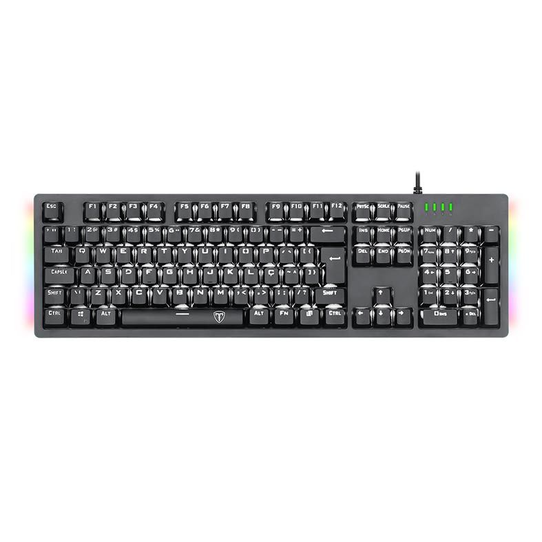 Teclado Mecanico T-Dagger Bermuda Led White Switch Azul, T-TGK312-BL WH