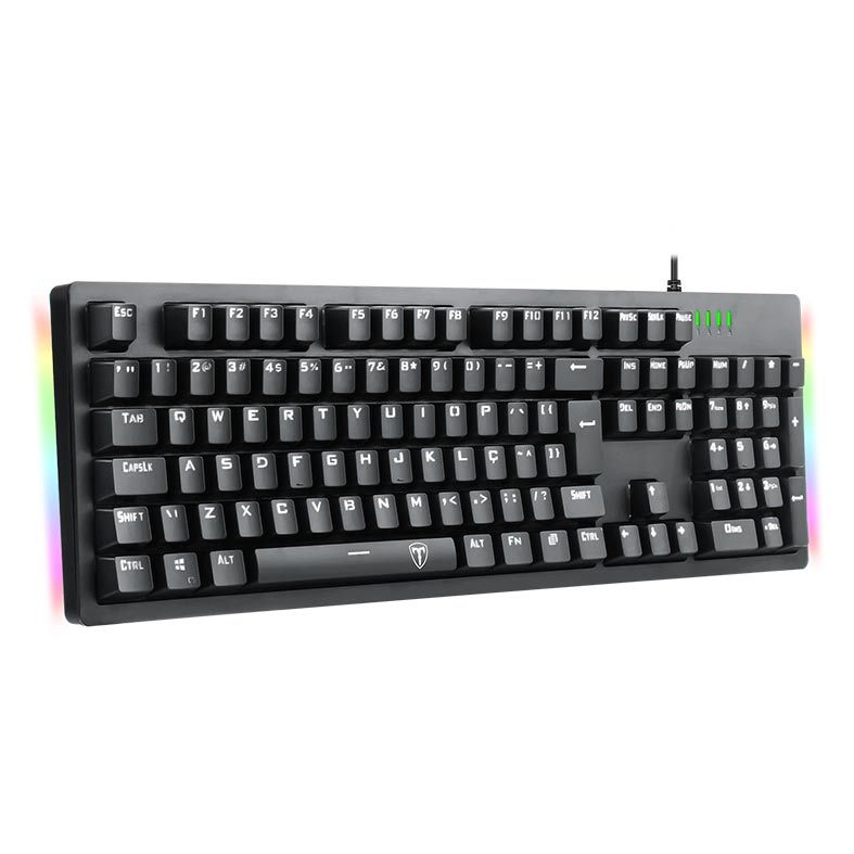 Teclado Mecanico T-Dagger Bermuda Led White Switch Azul, T-TGK312-BL WH