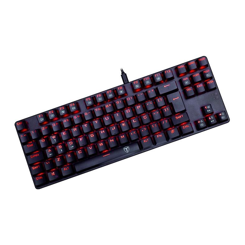 Teclado Mecanico T-Dagger Bora Preto Led Red Switch Azul, T-TGK313-BL RED