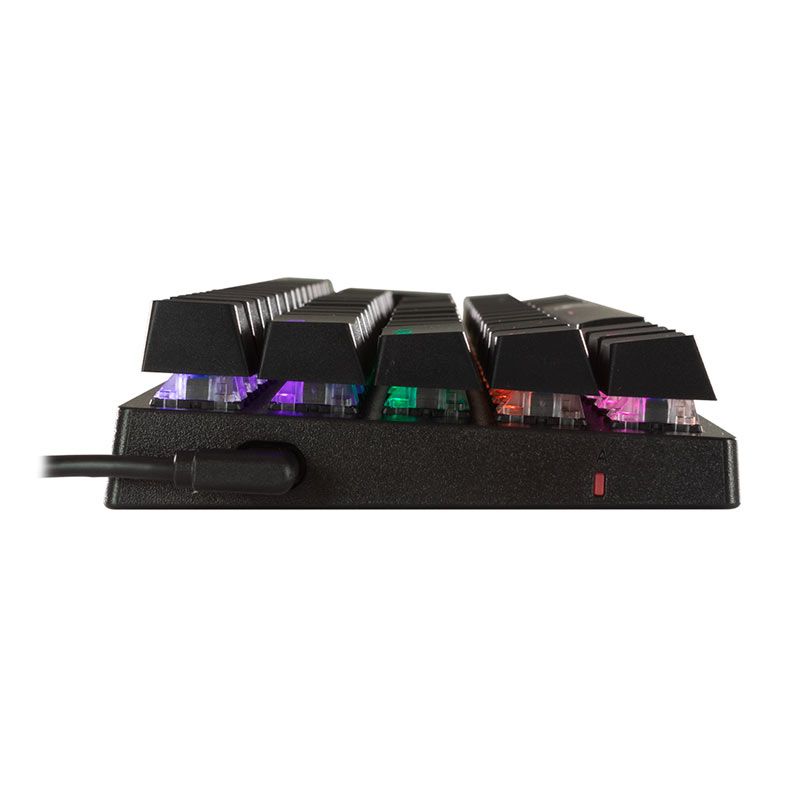 Teclado Mecanico Gamer T-Dagger Arena, Rainbow, Switch Azul, Preto, T-TGK321-BL