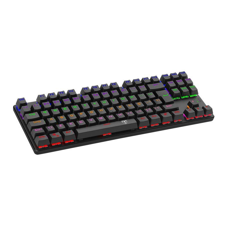 Kit Teclado e Mouse Gamer T-Dagger Advance Force, Rainbow, Switch Blue, ABNT, 2400DPI, T-TGS005