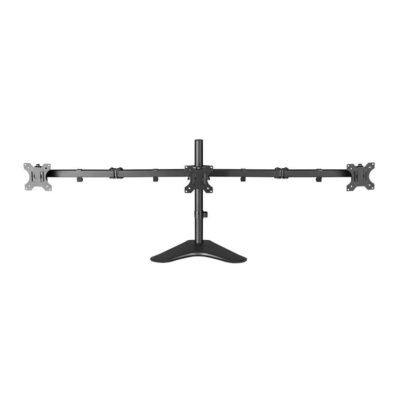 Suporte Triplo Articulado de Mesa Para Monitores ELG, 13 Pol. a 27 Pol., Preto, T1236N