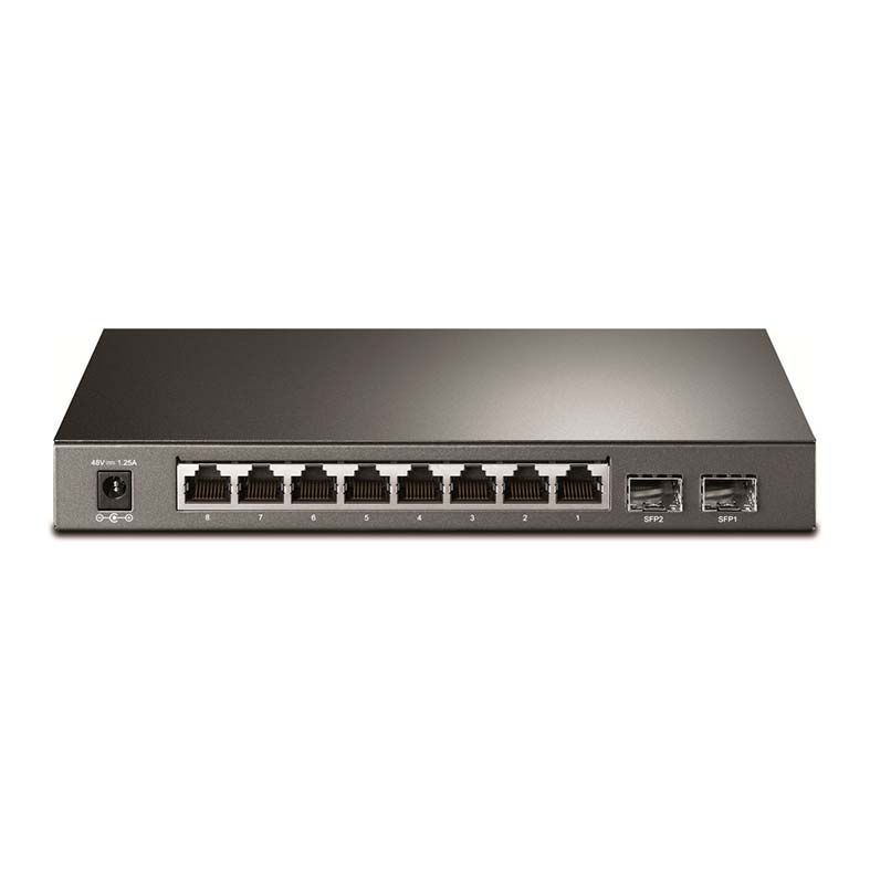 Switch TP-Link JetStream Gigabit 8 Portas PoE 10/100/1000Mbps + 2 Slots SFP , T1500G-10PS
