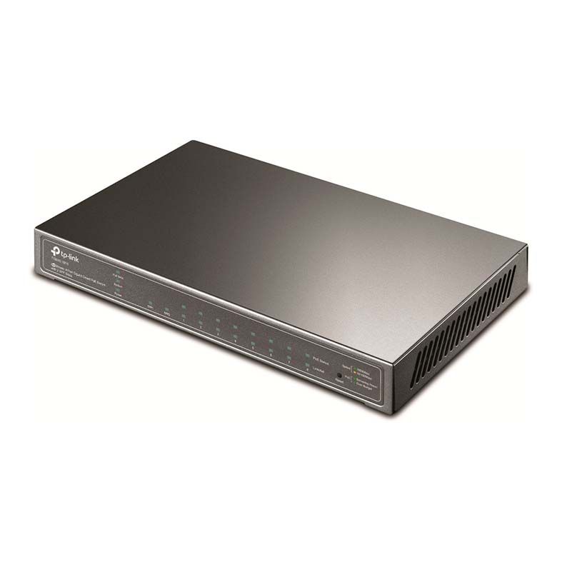 Switch TP-Link JetStream Gigabit 8 Portas PoE 10/100/1000Mbps + 2 Slots SFP , T1500G-10PS