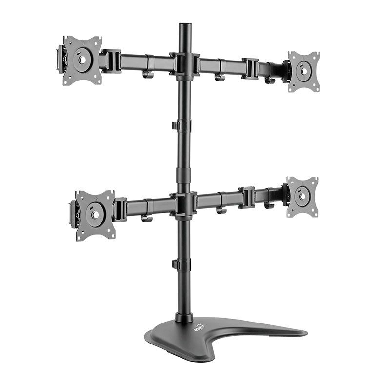 Suporte Mutiarticulado de Mesa Para 4 Monitores ELG, 15 Pol. a 27 Pol., Preto, T160ND4