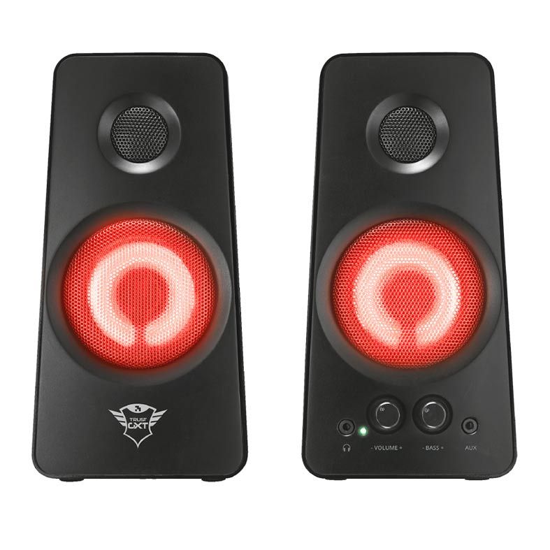 Caixa de Som Trust GXT 608 Tytan 2.0 Led Vermelho 18W RMS, T21202