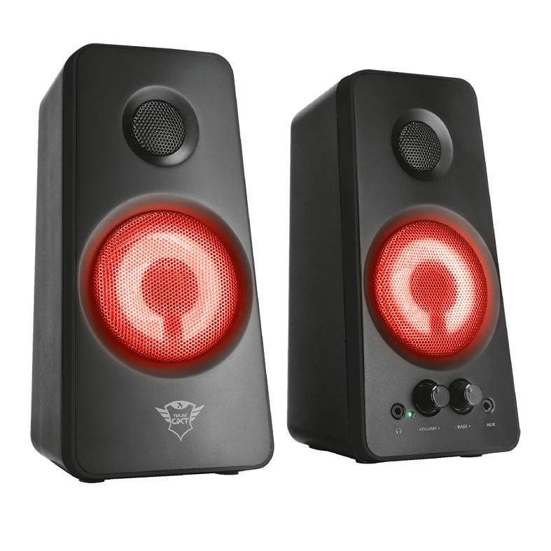 Caixa de Som Trust GXT 608 Tytan 2.0 Led Vermelho 18W RMS, T21202