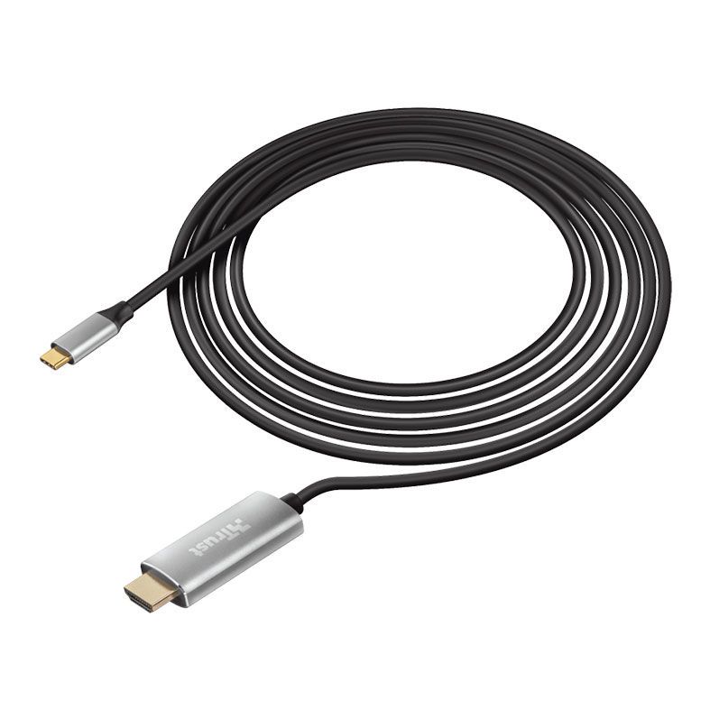 Cabo Adaptador Trust Calyx USB-C para HDMI 4K 1,8M, T23332