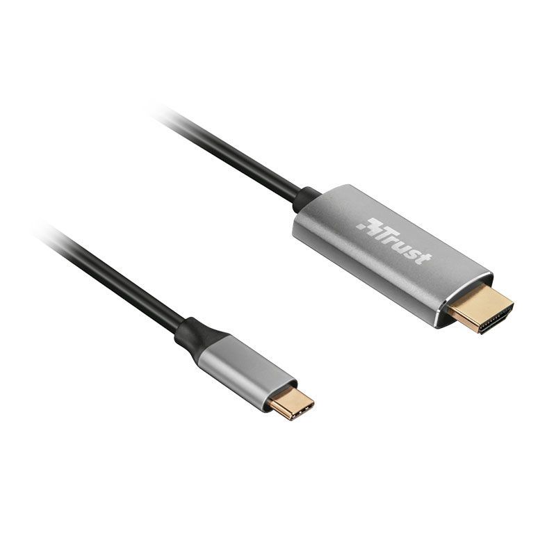 Cabo Adaptador Trust Calyx USB-C para HDMI 4K 1,8M, T23332