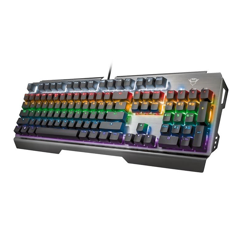 Teclado Mecanico Trust GXT 877 Scarr LED Rainbow Switch Linear Red, T23385