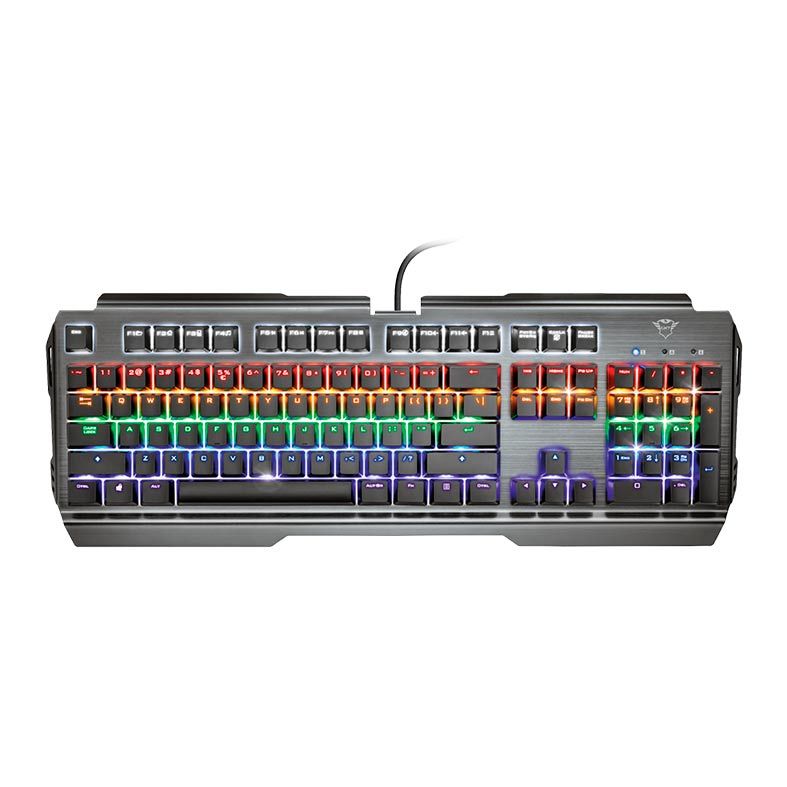 Teclado Mecanico Trust GXT 877 Scarr LED Rainbow Switch Linear Red, T23385