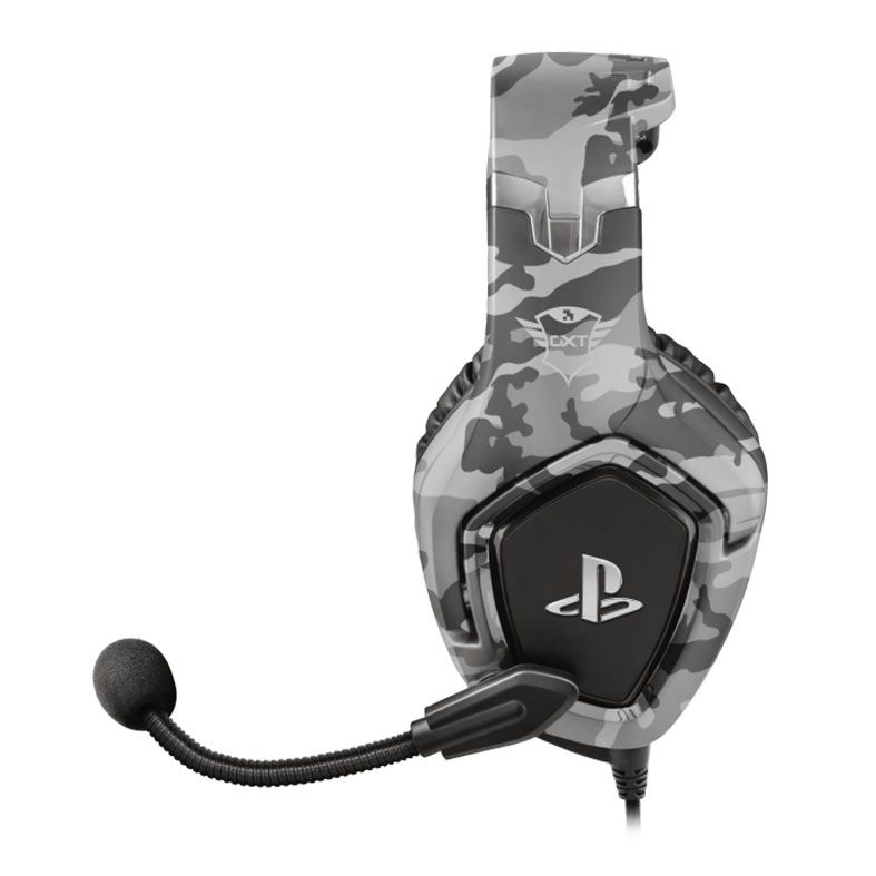 Headset Gamer Para PS4 Trust GXT 488 Forze-G, Drivers 50mm, Cinza Camuflado, T23531