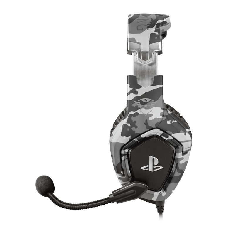 Headset Gamer Para PS4 Trust GXT 488 Forze-G, Drivers 50mm, Cinza Camuflado, T23531