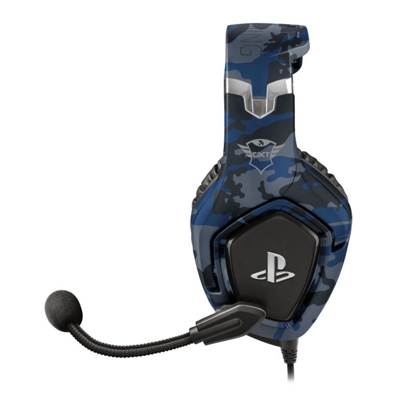 Headset Gamer Para PS4 Trust GXT 488 Forze-B, Drivers 50mm, Azul Camuflado, T23532