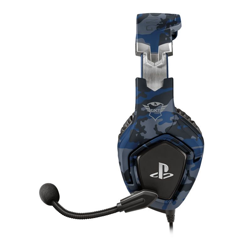 Headset Gamer Para PS4 Trust GXT 488 Forze-B, Drivers 50mm, Azul Camuflado, T23532