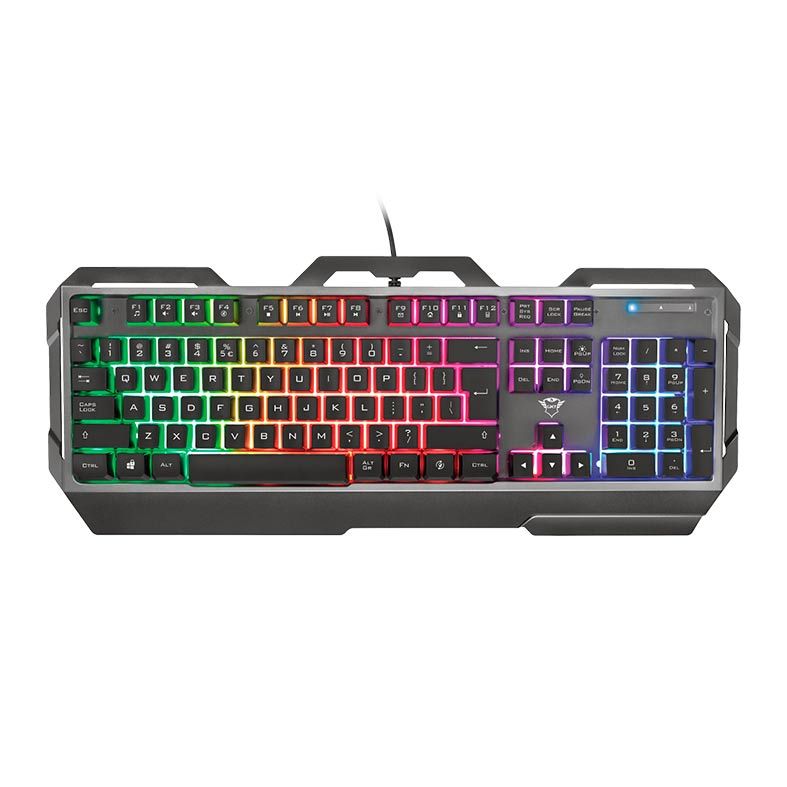 Teclado Gamer Trust GXT 856 LED Rainbow Preto, T23577