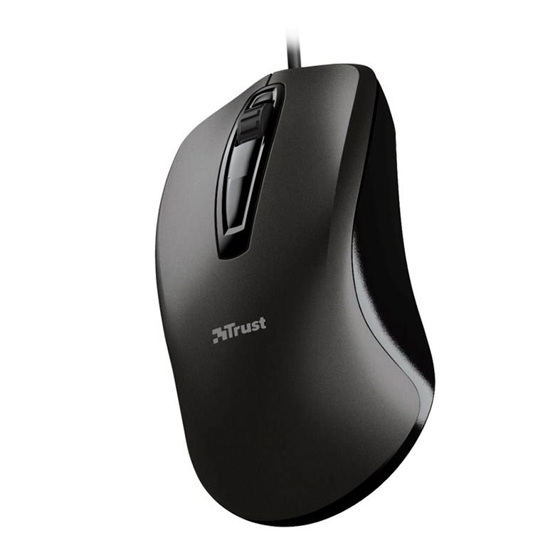 Mouse Trust Carve 1200dpi Preto, T23733