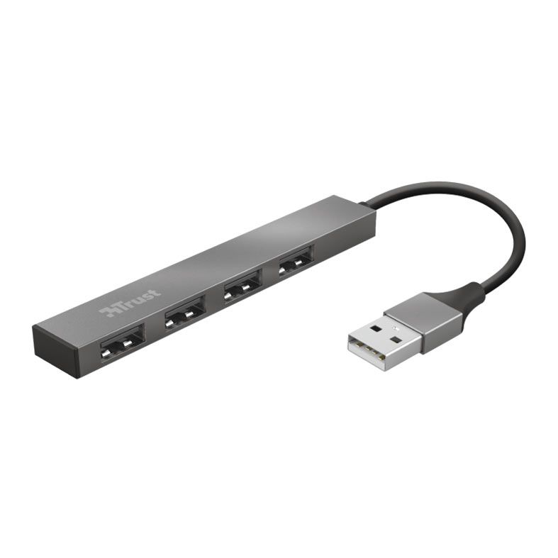 Hub Trust Halyx, 4 Portas Mini USB, Aluminio, T23786