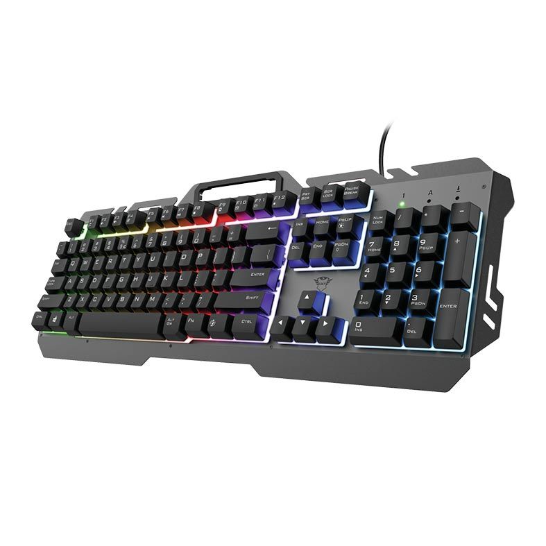 Teclado Gamer Trust GXT 853 Esca Preto Led Rainbow, T23796