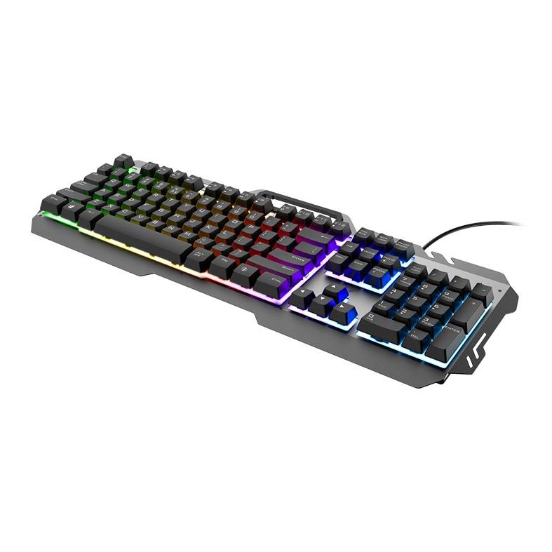 Teclado Gamer Trust GXT 853 Esca Preto Led Rainbow, T23796