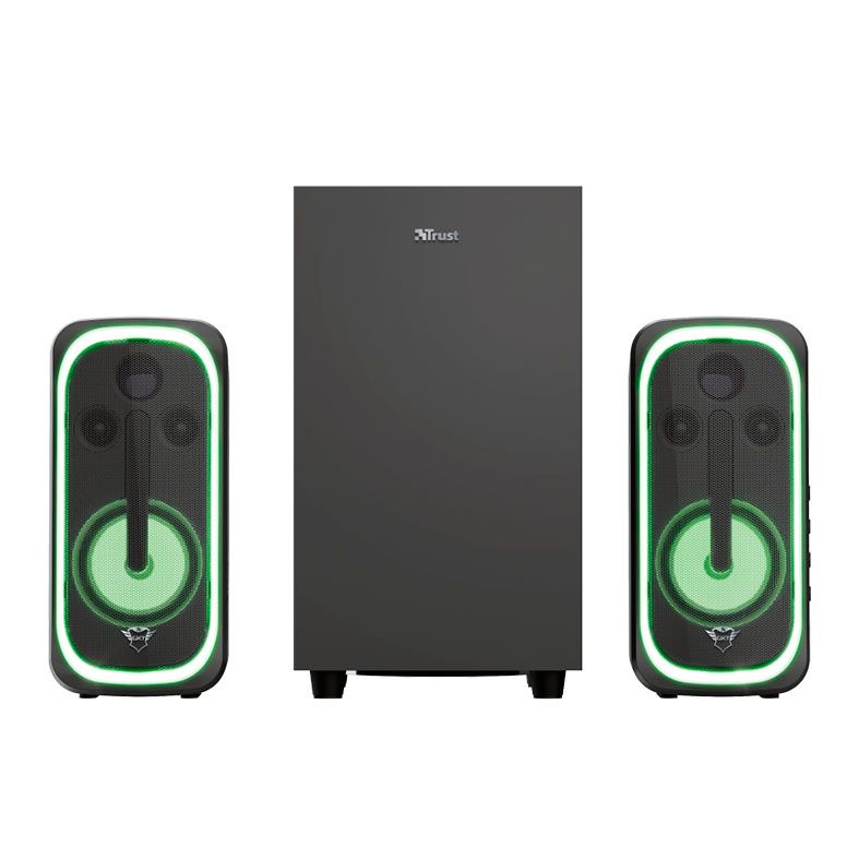 Caixa de Som e Subwoofer Trust GXT 635 Rumax 2.1, 40W RMS, RGB, Bluetooth, Preto, T23927