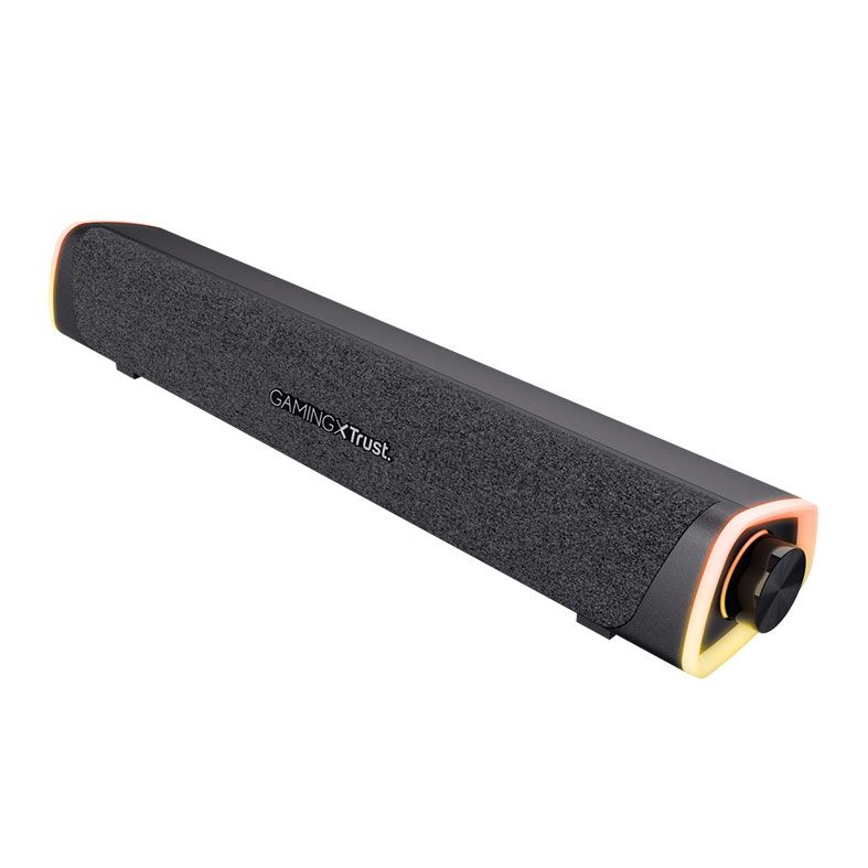 Soundbar Trust Axon GXT 620 Para PC, Laptop e TV, USB, RGB, 12W, Preto, T24482