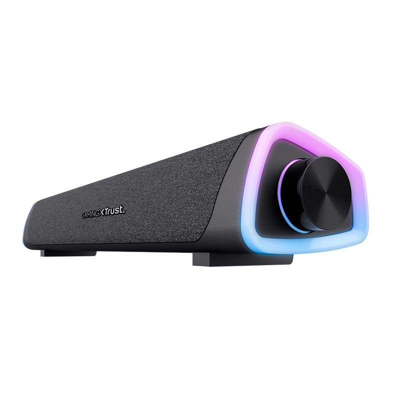 Soundbar Trust Axon GXT 620 Para PC, Laptop e TV, USB, RGB, 12W, Preto, T24482