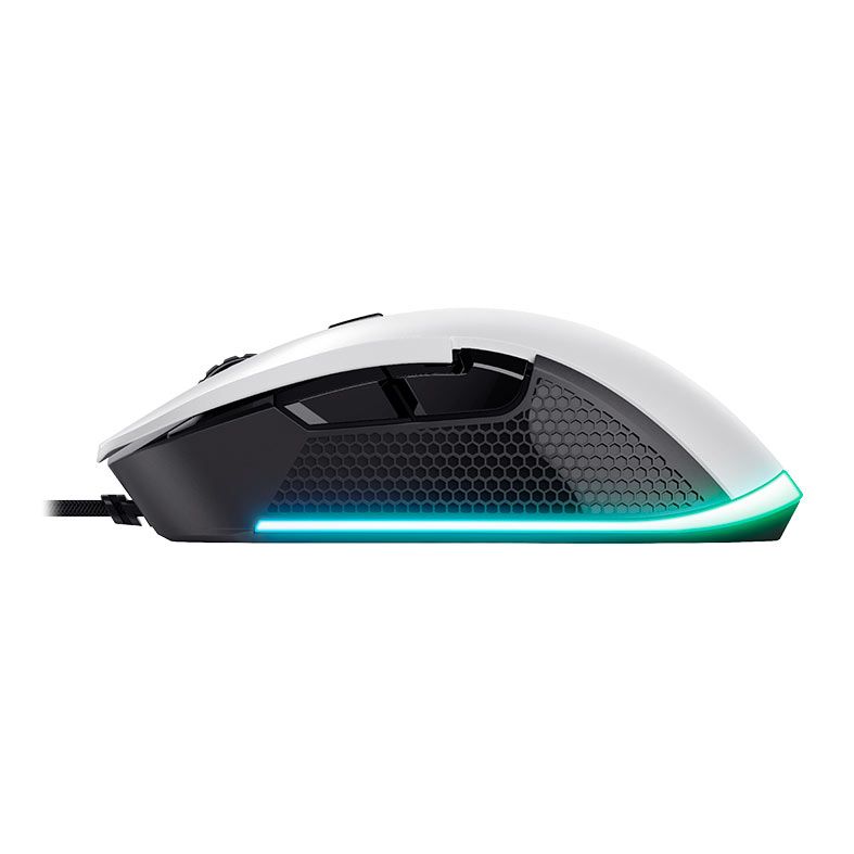 Mouse Gamer Trust GXT Ybar, RGB, 7200DPI, 6 Botoes, Branco, T24485