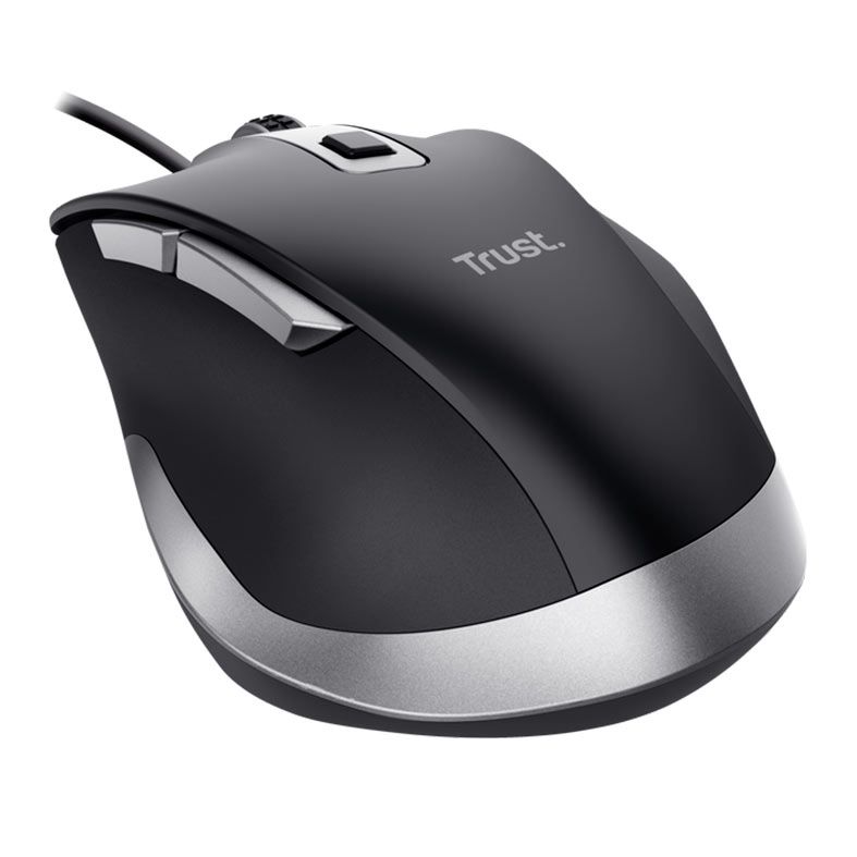 Mouse Trust Comfortable Fyda, 5000dpi, 6 Botoes, Preto, T24728