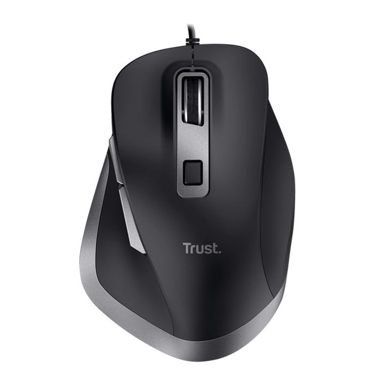 Mouse Trust Comfortable Fyda, 5000dpi, 6 Botoes, Preto, T24728