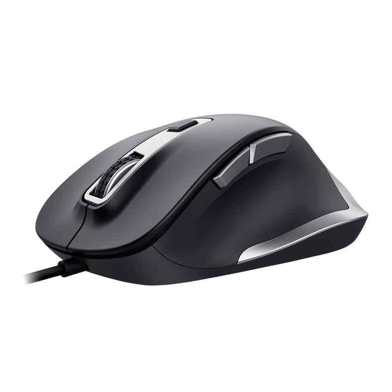 Mouse Trust Comfortable Fyda, 5000dpi, 6 Botoes, Preto, T24728