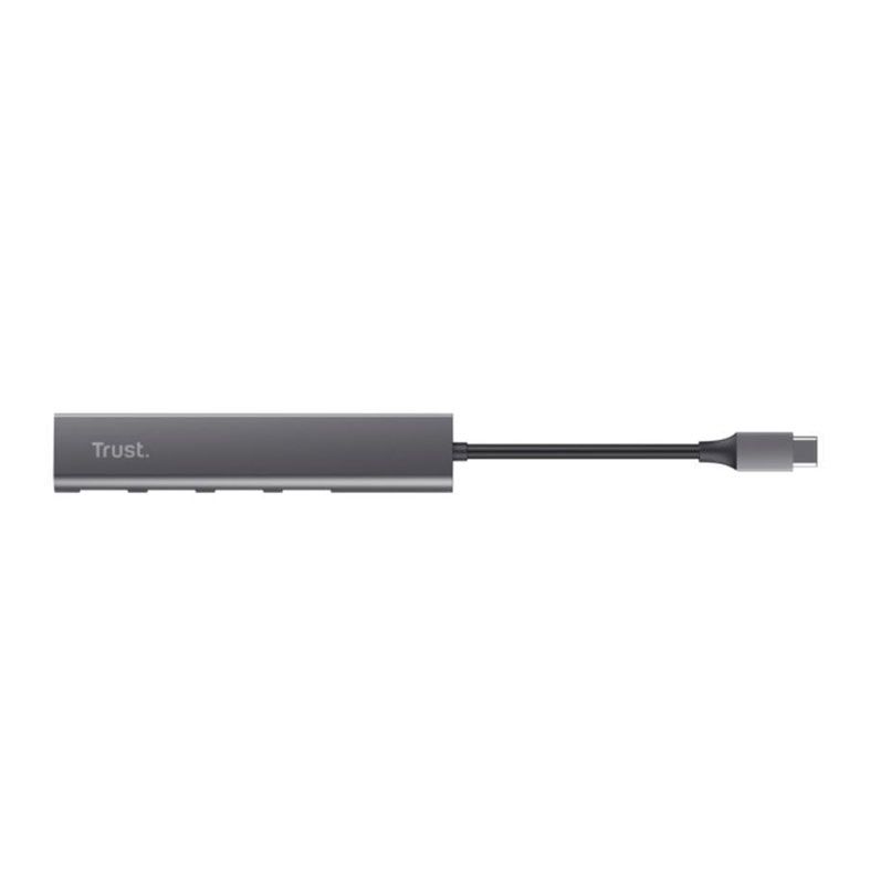 Hub Trust Halyx, USB-c, 4 Portas USB, Aluminio, T24948