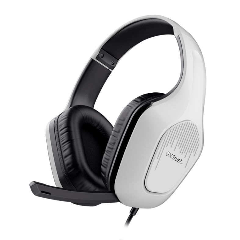 Headset Gamer Trust Zirox, Drivers 50mm, Branco, T25147