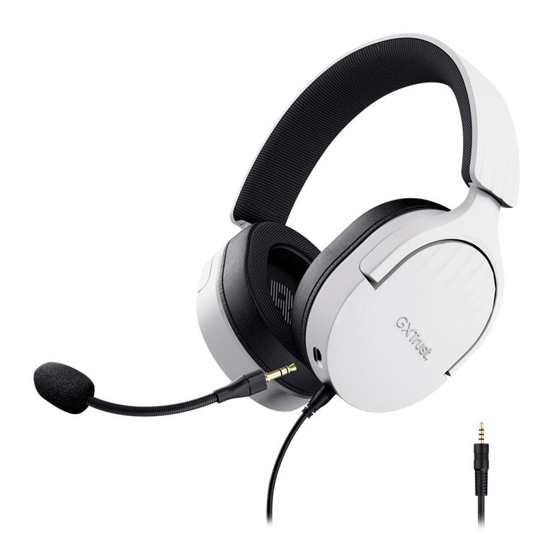 Headset Gamer Trust Fayzo, Som Surround 3.5, Drivers 50mm, Branco/Preto, T25210