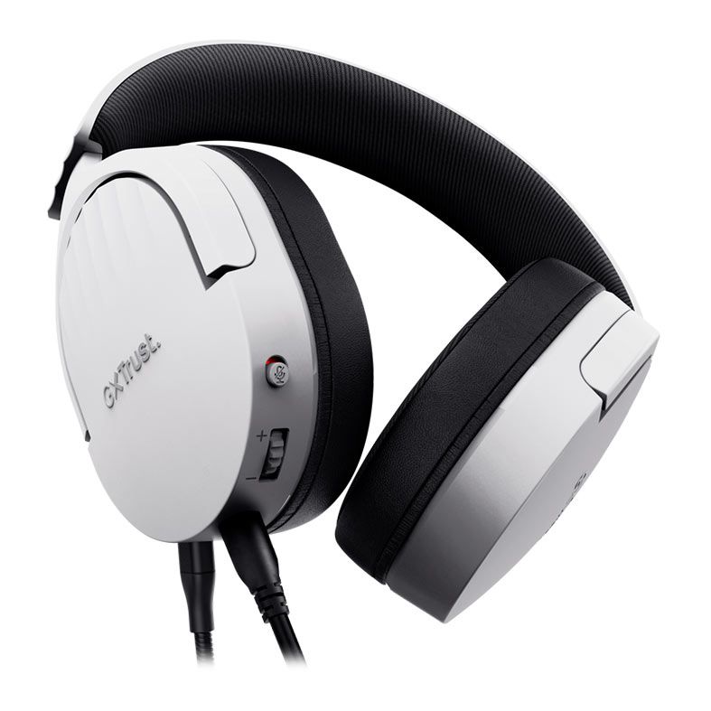 Headset Gamer Trust Fayzo, Som Surround 3.5, Drivers 50mm, Branco/Preto, T25210