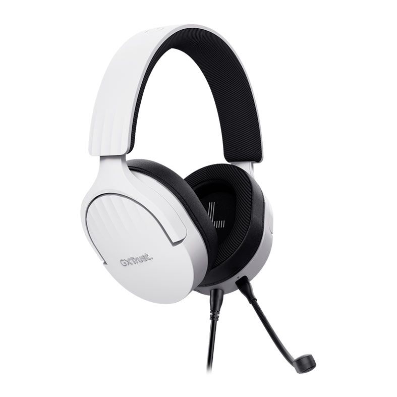 Headset Gamer Trust Fayzo, Som Surround 3.5, Drivers 50mm, Branco/Preto, T25210