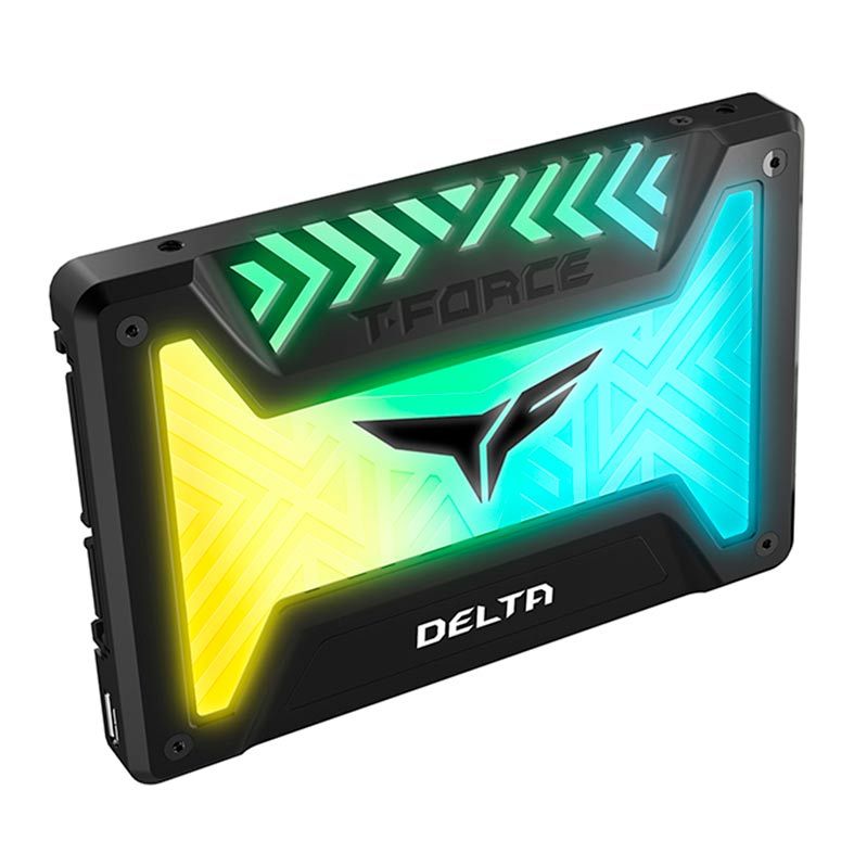 SSD Team Group T-Force Delta Lite RGB, 1TB, 2.5, Sata III 6GB, Leitura 560MB/s, Gravacao 510MB/s, Preto, T253TR001T3C323