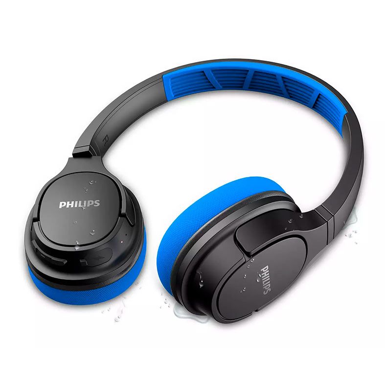 Fone de Ouvido Philips Wireless, Drivers 40mm, Preto e Azul, TASH402BL/00