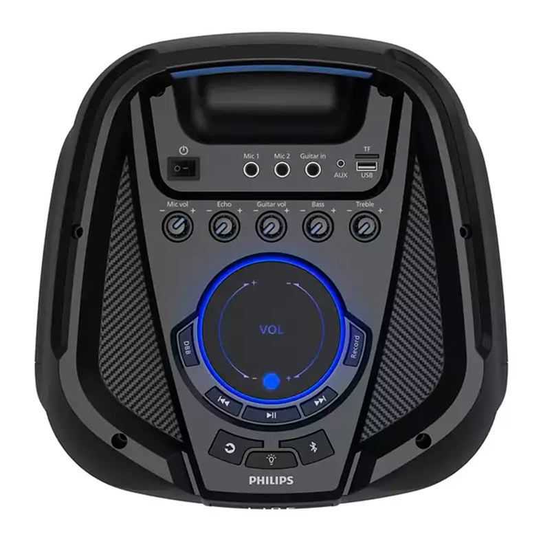 Caixa de Som Philips Party Speaker, Led, 1300W RMS, Bluetooth, Preta, TAX4209