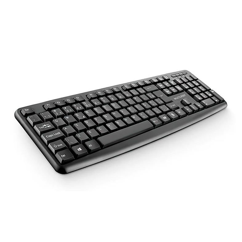 Teclado Multi Basico Slim USB Preto, TC065